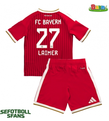 Bayern Munich Konrad Laimer #27 Hemmaställ Barn 2026-27 Kortärmad (+ Korta byxor)